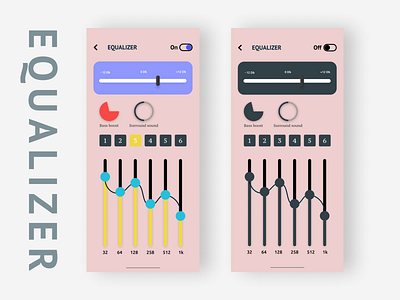 Equalizer app concept design figma ui ux