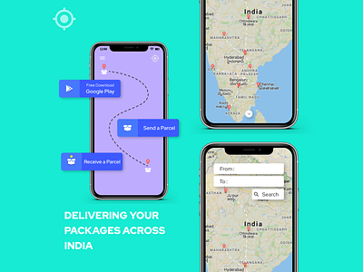 DELIVERING PACKAGES delivery delivery service mobile app design parcel