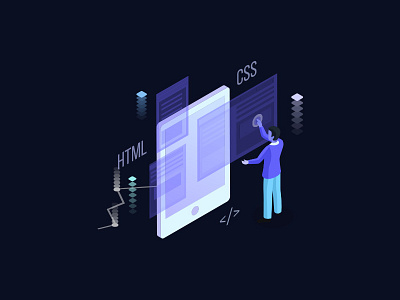 Do you like to do a code? illustration ui ux