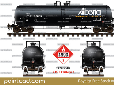 Procor UTLX tank car CTC - 111A60W1 by Government of Alberta