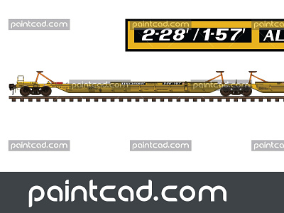 Trailer train TTX with intermodal all purpose spine cars