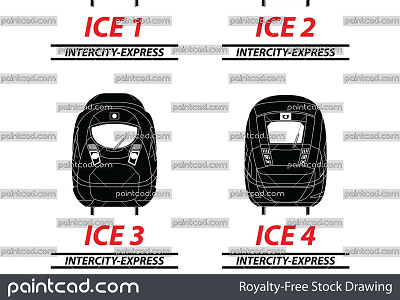 Set with black vector icons of German Intercity-Express ICE german intercity express ice high speed trains passenger transport set train vector icons
