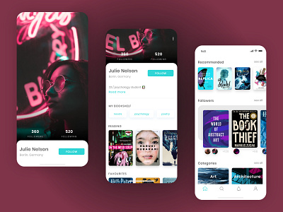 Bookworm vol. 2 mobile app concept