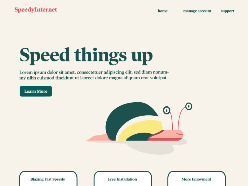 Speed Things Up animation color illustration typography ui ui design web