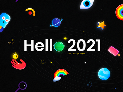 Hello 2021 branding christmas creative design flat icon illustration logo procreate vector