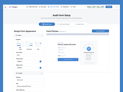 Keyword.com leadgen Form Setup audit embeded form form design forms get audit onboarding search engine optimization seo setup setup form sign up webiste