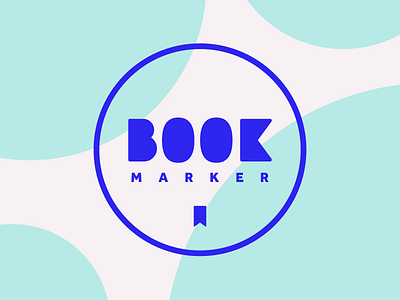 Bookmarker Logo book circle logo mark marker purple type