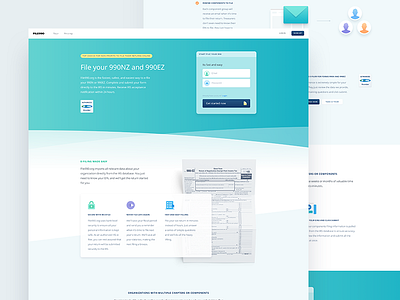 File990 homepage files finances homepage landing organisation taxes ui ux uxui