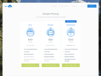 Payhoa Pricing Page icons illustration illustrations landing line lines management managment page plans pricing property system uxui web website
