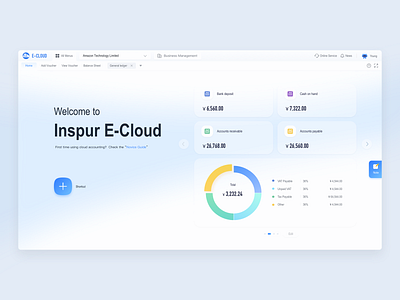 Financial Software app dashboard saas ui