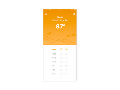 Weather App Design