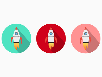 3 Rockets cartoon flat design graphic art icon logo logo 2d minimal logos rocket rocketship space design visual design