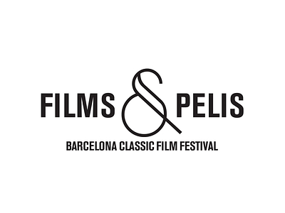 Barcelona's Films and Pelis Festival barcelona black and white film festival logo design motion graphics