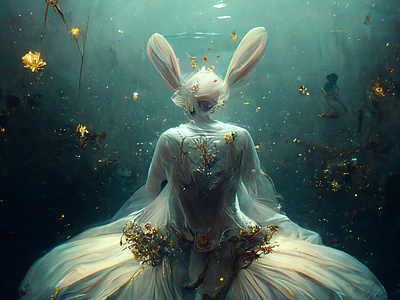 Lady Bunny bunny dianalu digitalart digitalillustration illustration rabbit surrealism