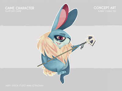 Game Concept Art animals bunny character concept art conceptart design digital digital art game illustration rabbit texture