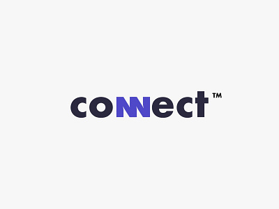 Minimalist CONNECT logo design after effects animation branding design illustration logo ui vector web