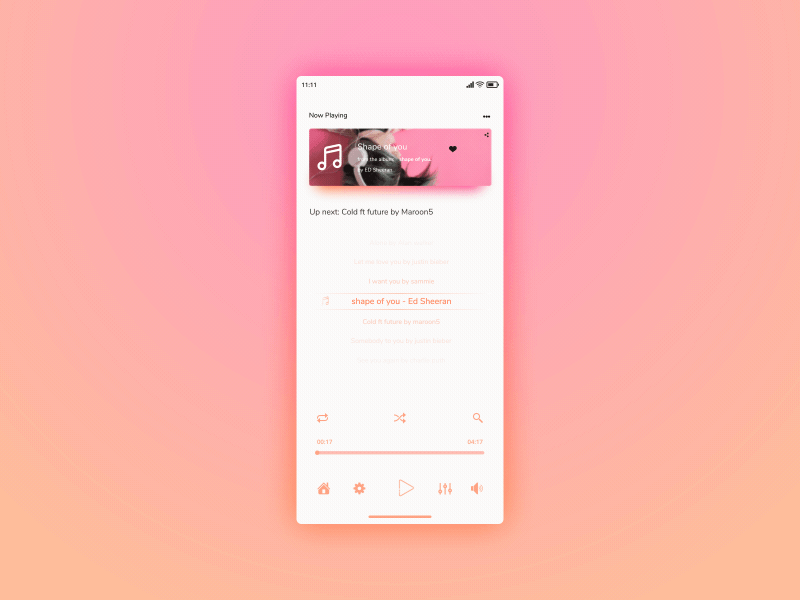 New concept | Music player animation!