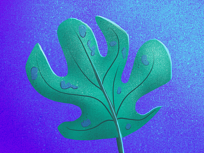 Aqua Leaf botanical green plant splatter water