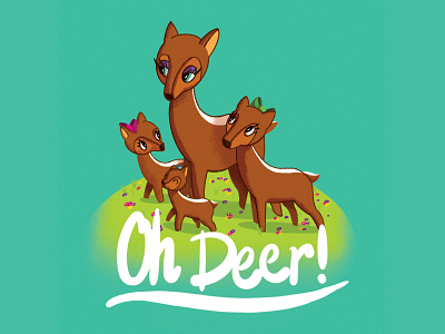 Oh Deer deer illustration