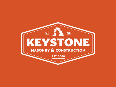Keystone Masonry & Construction branding construction illustration logo mascot masonry