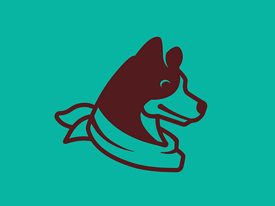 Dog with Scarf design dog illustration logo