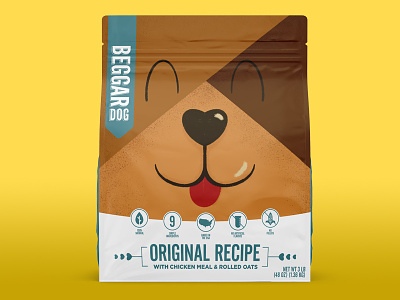 Beggar Dog Redesign Concept 2 dog dog biscuits ilustration packaging