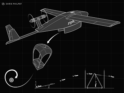 Zipline Drone for Wired's 25th Anniversary Issue