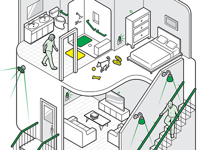 Home Safety Tips advertising design editorial illustration how to illustration infographic information graphics line art technical illustration vector