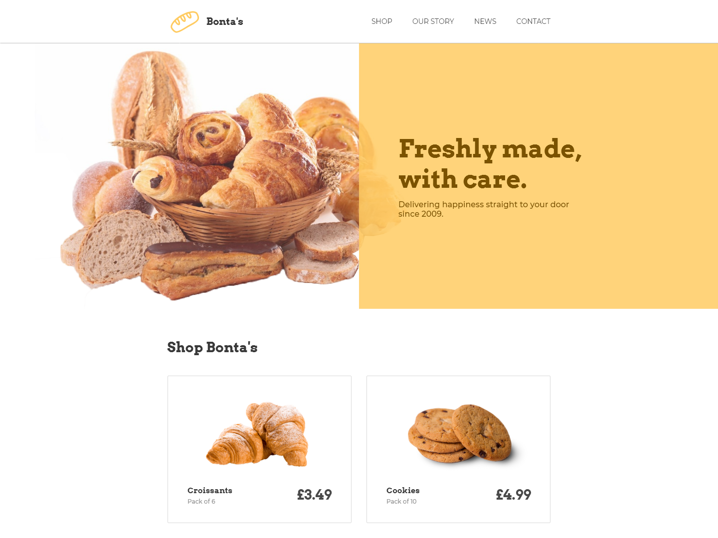 Minimalist Bakery Ecommerce Website By Lauren Wilkinson