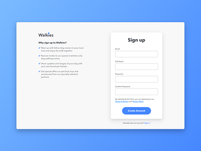 Daily UI Challenge #001 - Sign Up