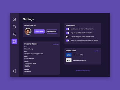 Daily UI Challenge #007 - Settings