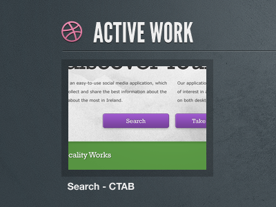 Active Work dribbble homepage realign