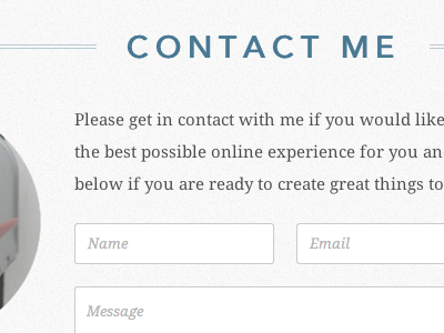 Site Launch : Contact Me avenir contact form miralize