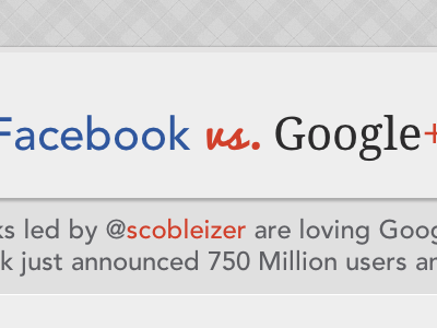 Facebook vs Google+