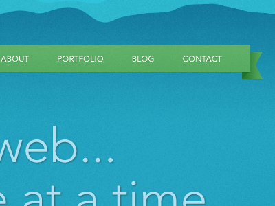 Concept - 2 blue green homepage menu navigation ribbon