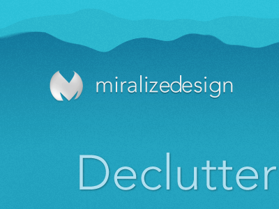 Logo blue declutter header logo miralize while