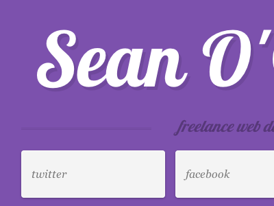 Sean O' business card site