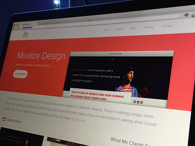 Homepage 2013 clean foundation homepage orange portfolio sass white