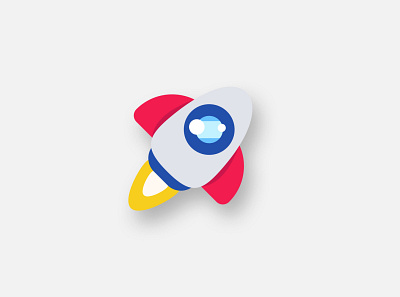 Rocket icon flat flat design fusée icon icone illustration logo minimal rocket space vector