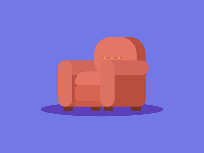Old armchair 2d daily flat design flatcolor graphic design icon icône minimalist minimalist icon vector