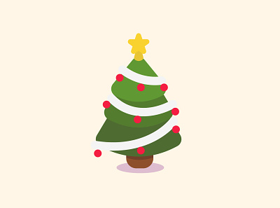 Christmas tree christmas daily design flat flat design icon illustration minimalist tree ui