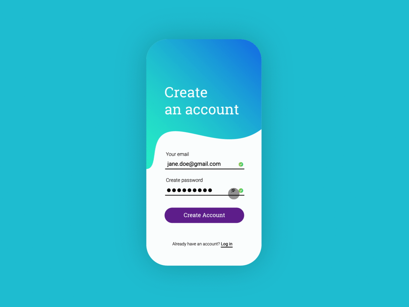 Daily UI 001: Sign Up Form 001 dailyui gradient mobile signin signup ui