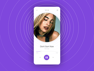 Daily UI 009: Music Player 009 dailyui design dua lipa mobile music music player soundwave ui