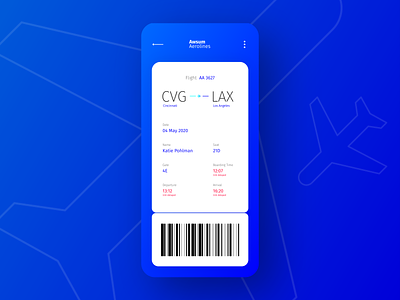 Daily UI 024: Boarding Pass 024 airline app boarding pass dailyui design digital gradient mobile pass realtime ui ux