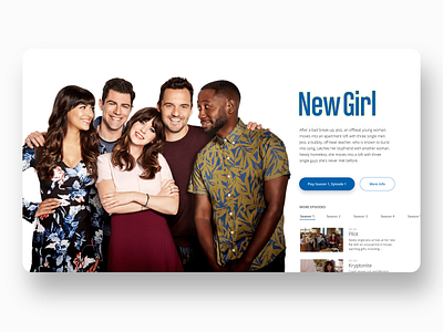 Daily UI 025: TV App 025 dailyui design new girl show tv app tv series ui ux