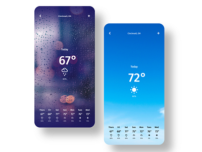 Daily UI 037: Weather 037 app dailyui design mobile responsive ui ux weather