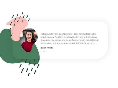 Daily UI 039: Testimonial 039 comments dailyui design organic review testimonial ui ux