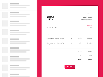 Daily UI 046: Invoice