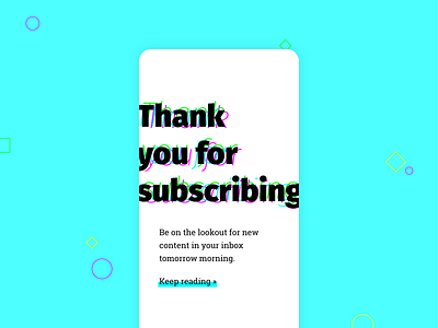 Daily UI 077: Thank you