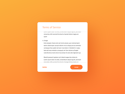 Daily UI 089: Terms of Service 089 agreement dailyui design gradient modal service terms terms and conditions terms of service ui usage ux